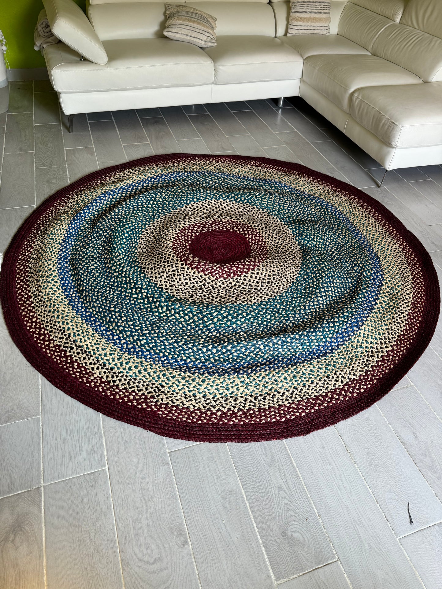 TAPIS EN RAPHIA CERISE PIECE UNIQUE