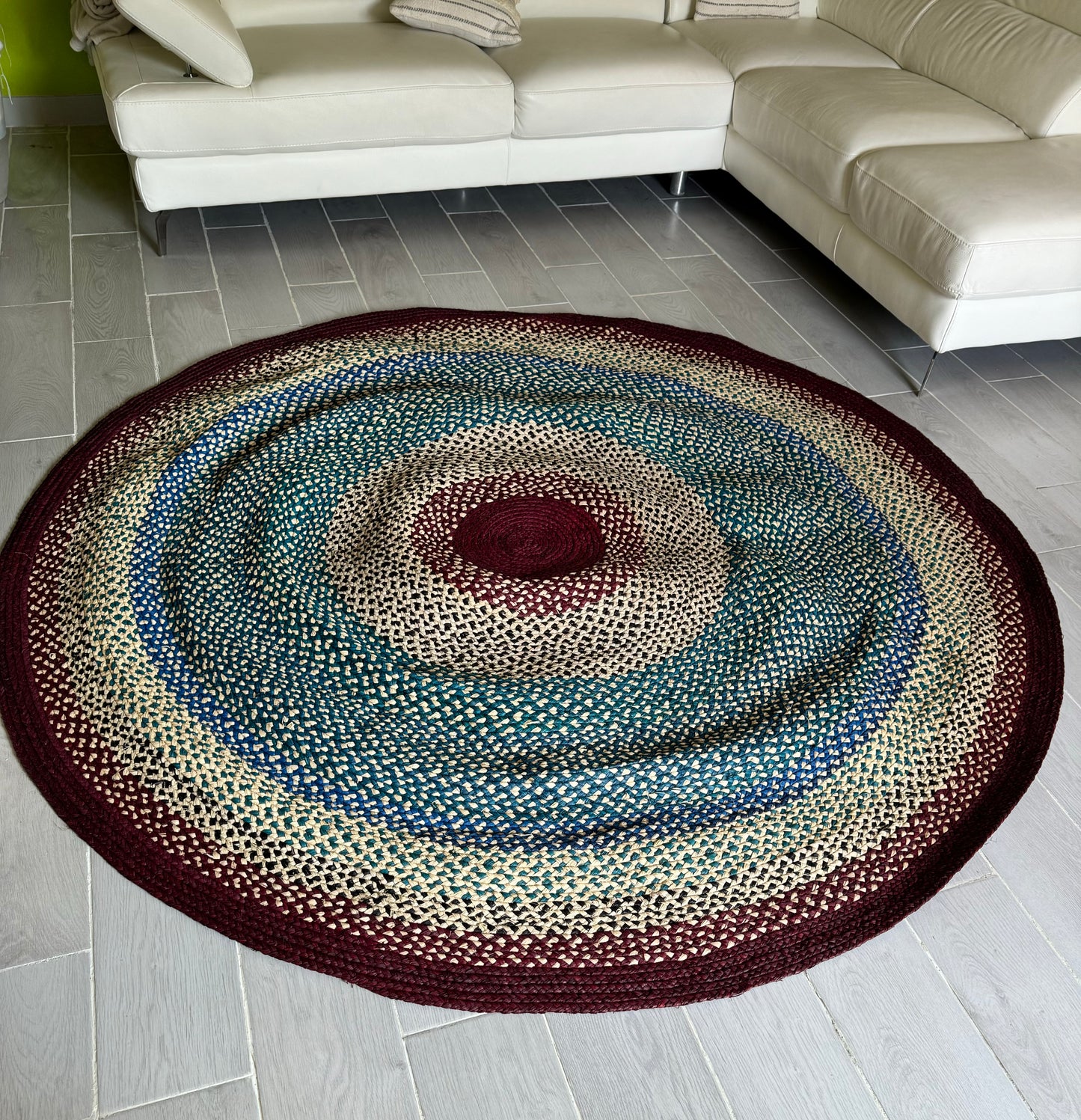 TAPIS EN RAPHIA CERISE PIECE UNIQUE