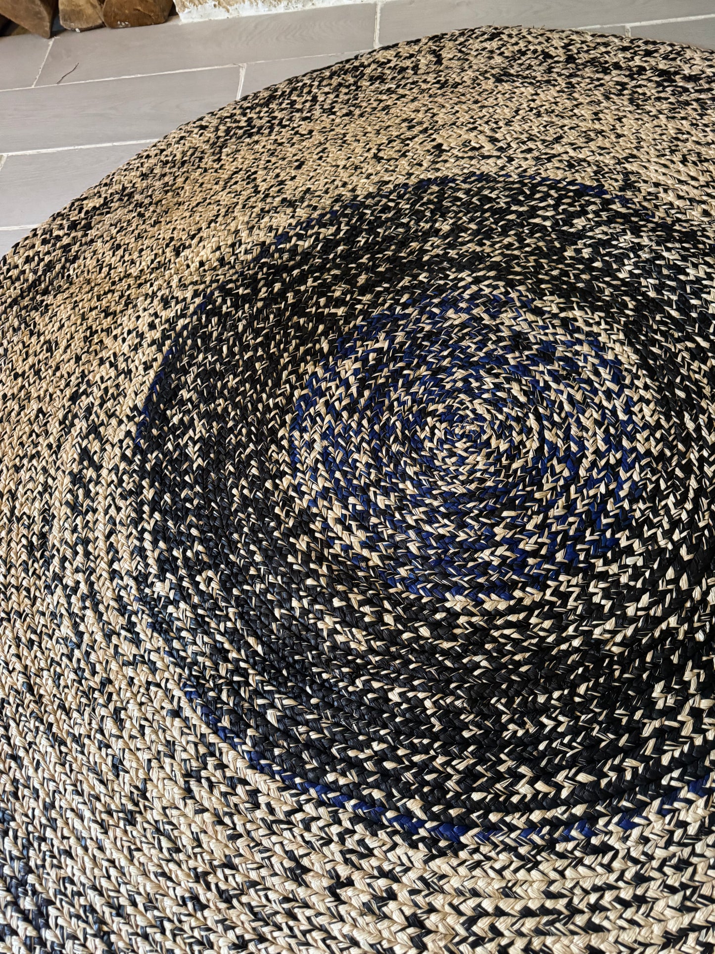 Tapis en raphia rond