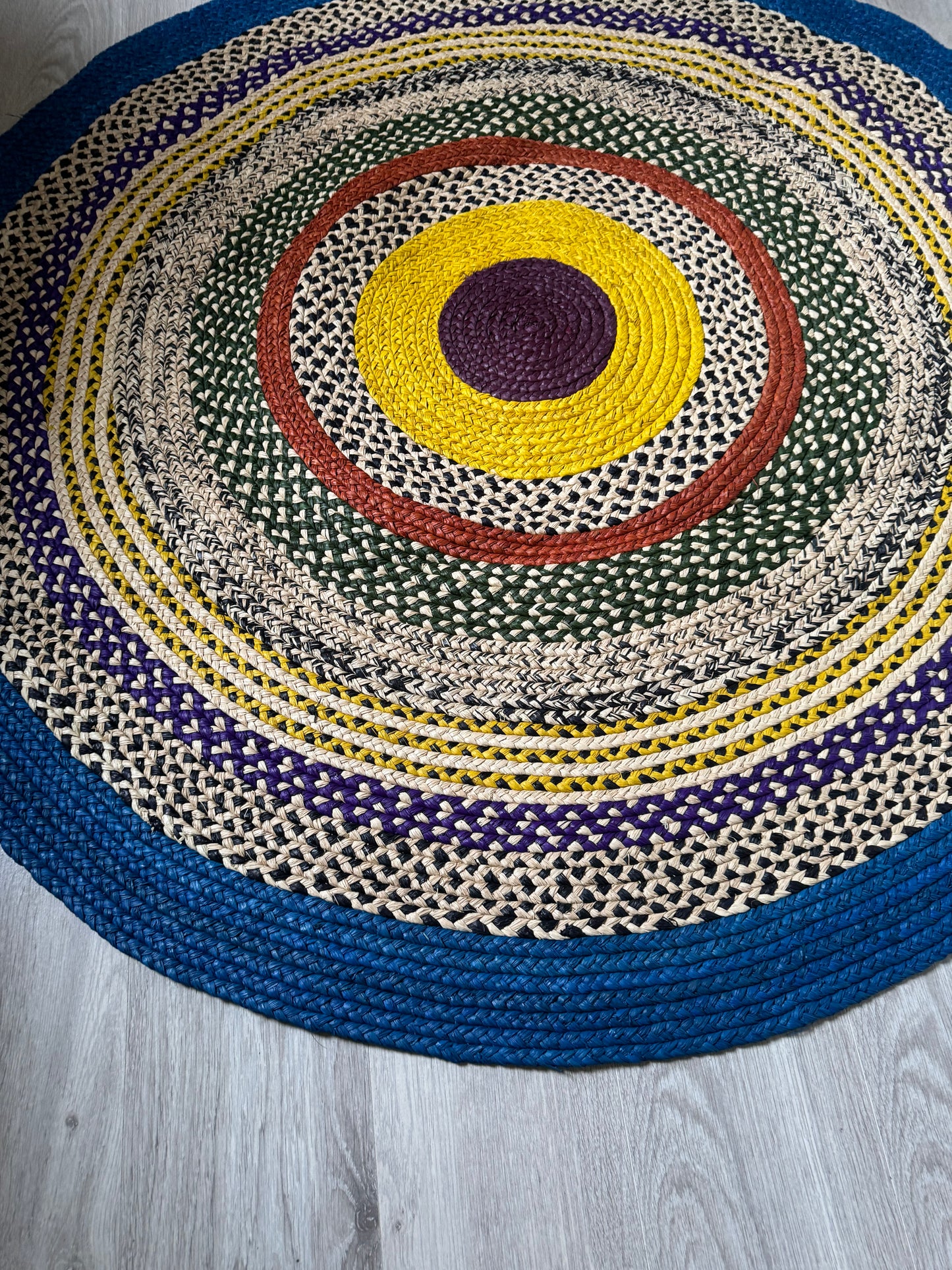 TAPIS EN RAPHIA Multicolore PIECE UNIQUE
