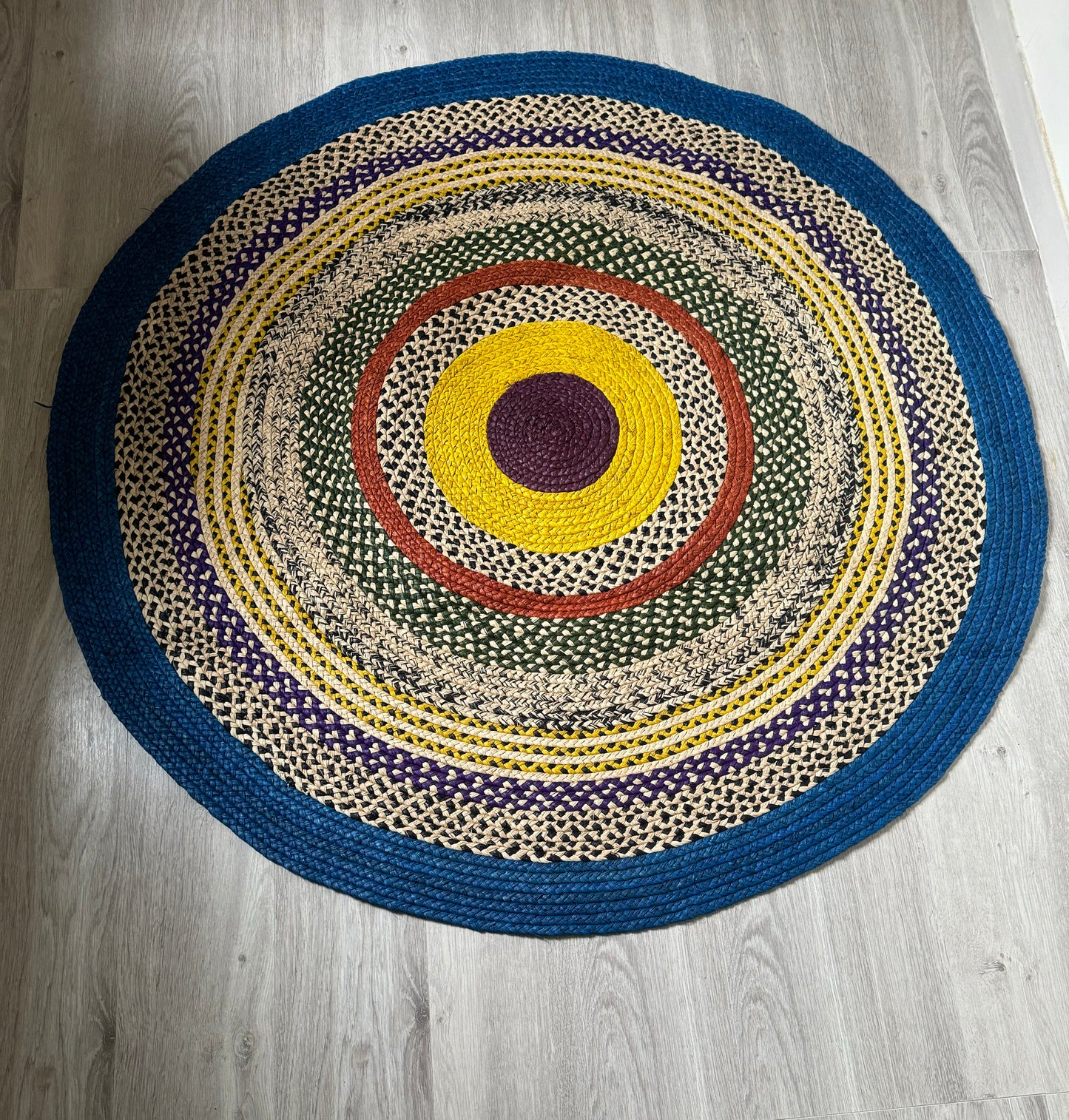 TAPIS EN RAPHIA Multicolore PIECE UNIQUE