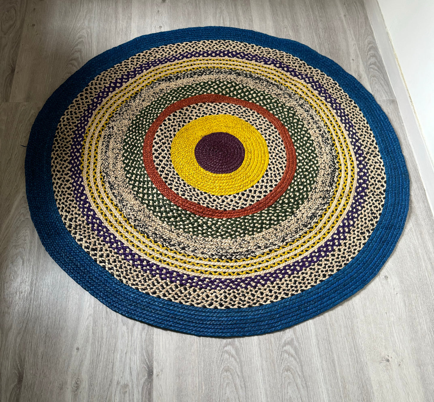 TAPIS EN RAPHIA Multicolore PIECE UNIQUE